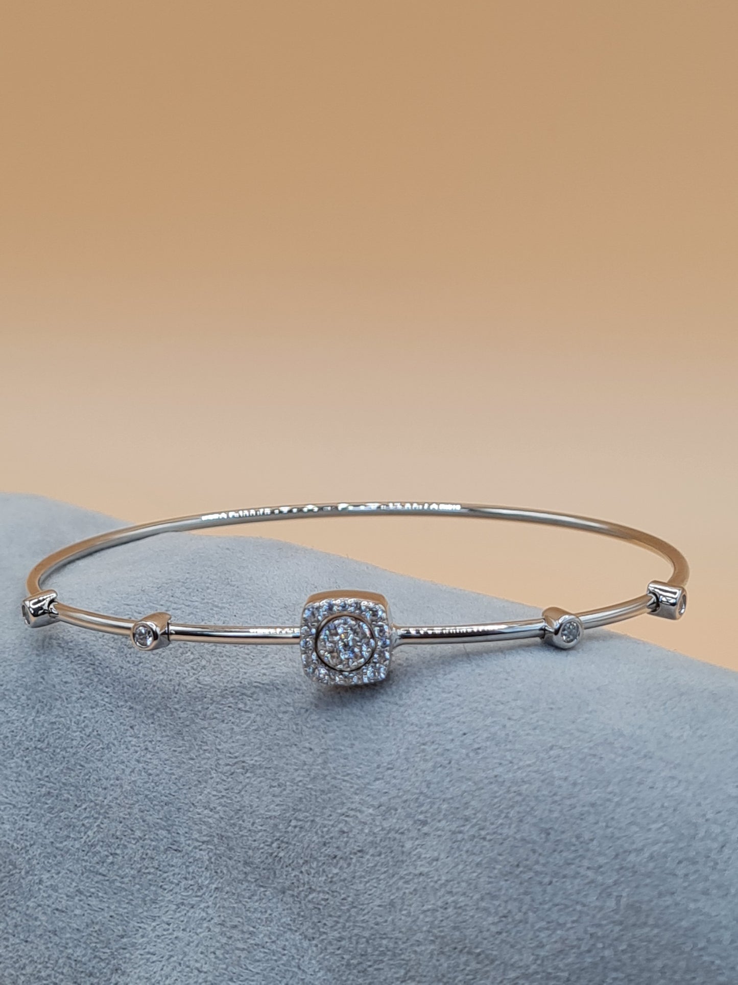 Penelope Classic Silver Bangle Bracelet