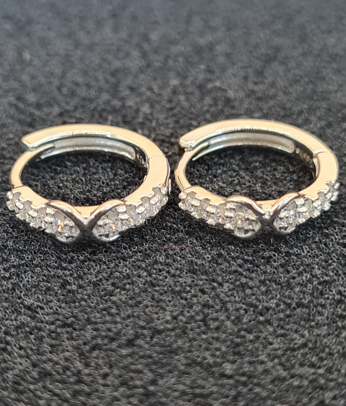 Naa Sterling Silver Cubic Zirconia Hoop Earring