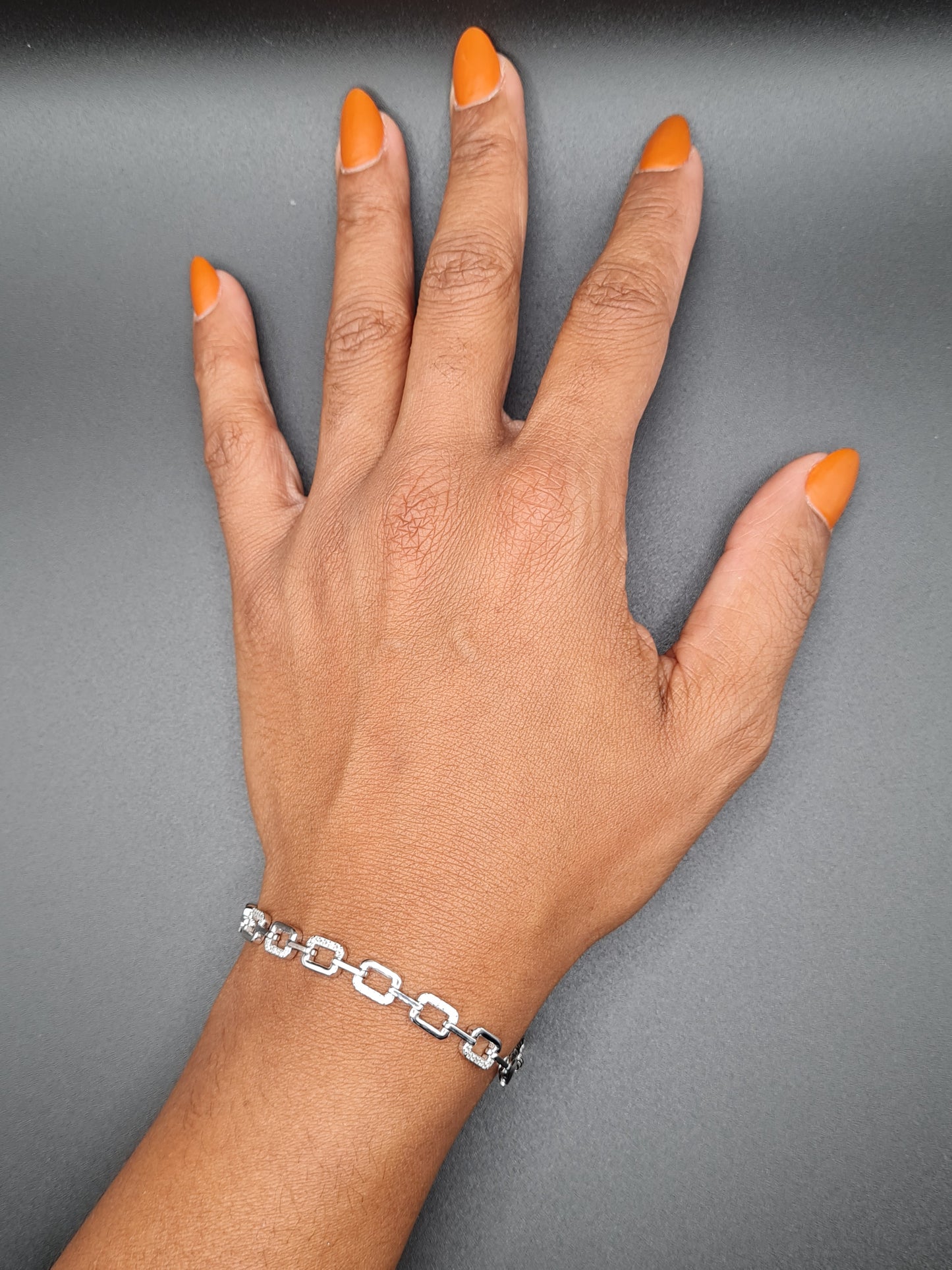 Yasmin Rhodium Plated Silver Charm Bracelet