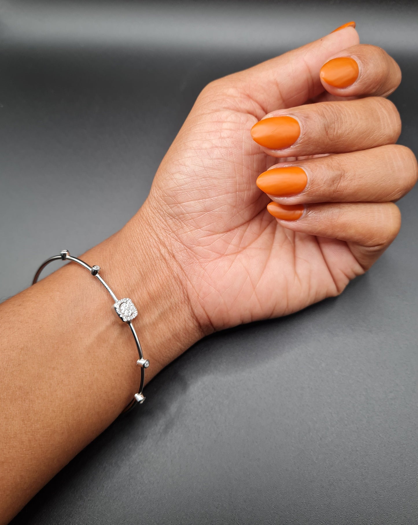 Penelope Classic Silver Bangle Bracelet