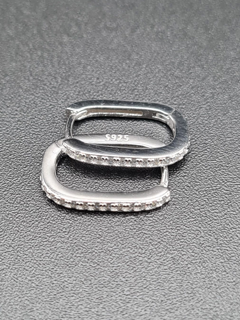 Fatima 925 Sterling Silver Oval Earrings