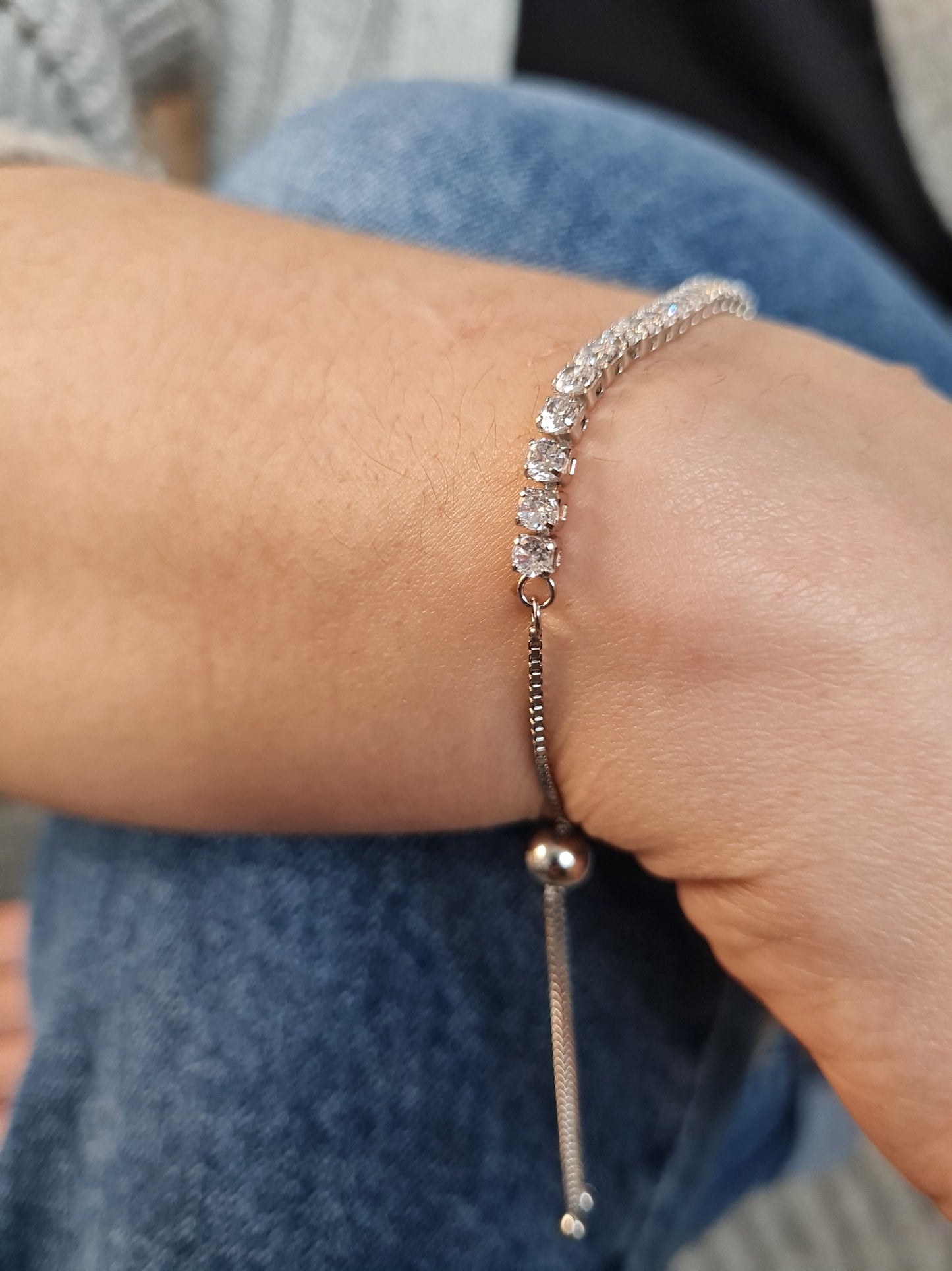 Mayra Adjustable 925 Silver Bracelet