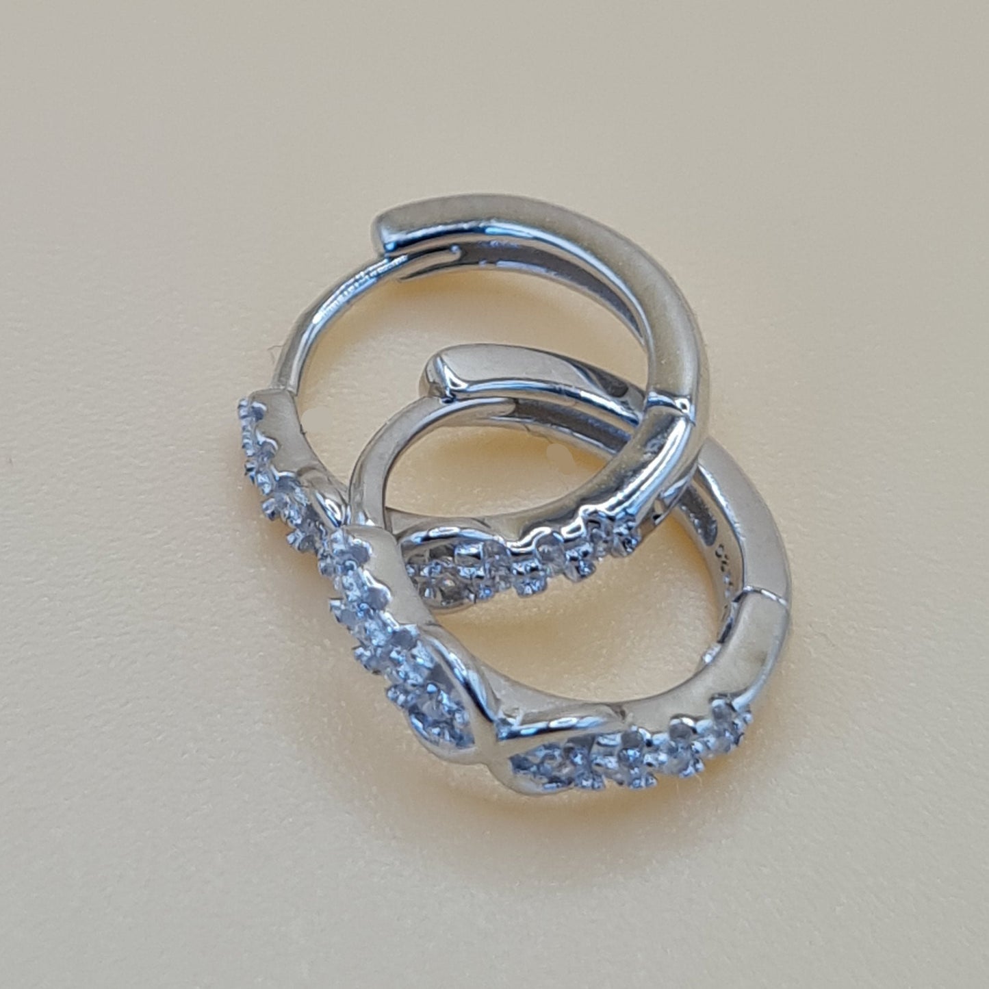 Naa Sterling Silver Cubic Zirconia Hoop Earring